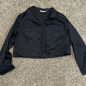 Calvin Klein cropped black cargo jacket